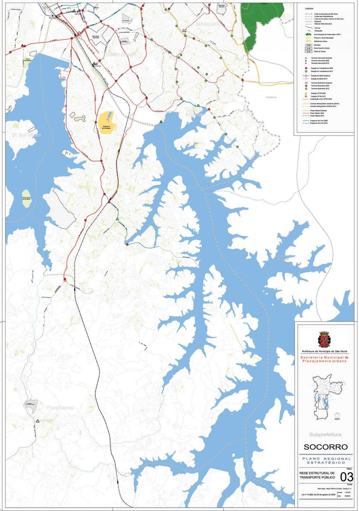 Zemljevid Capela ne Socorro Sao Paulo - Javni prevozi