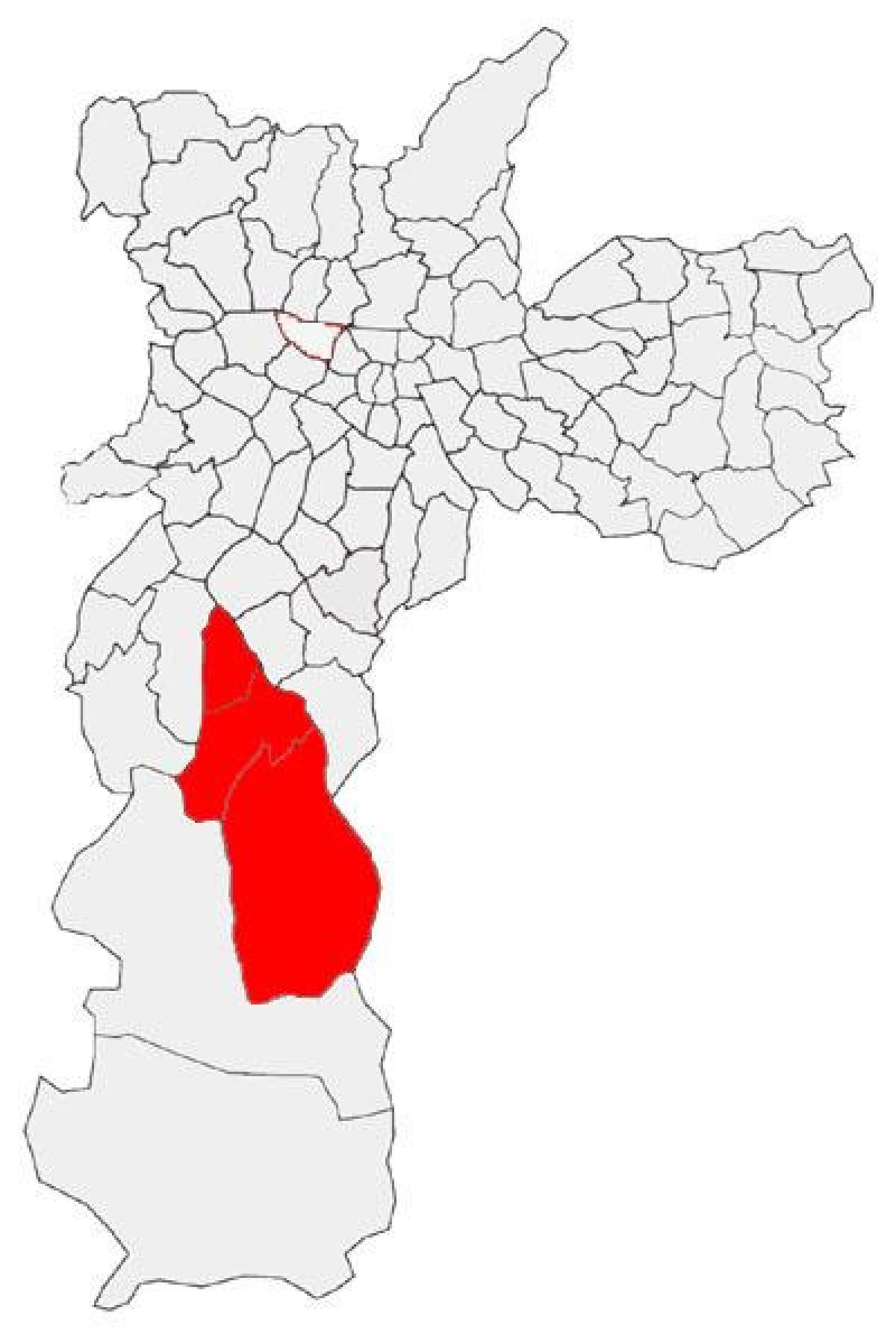 Zemljevid Capela ne Socorro sub-prefekturi São Paulo
