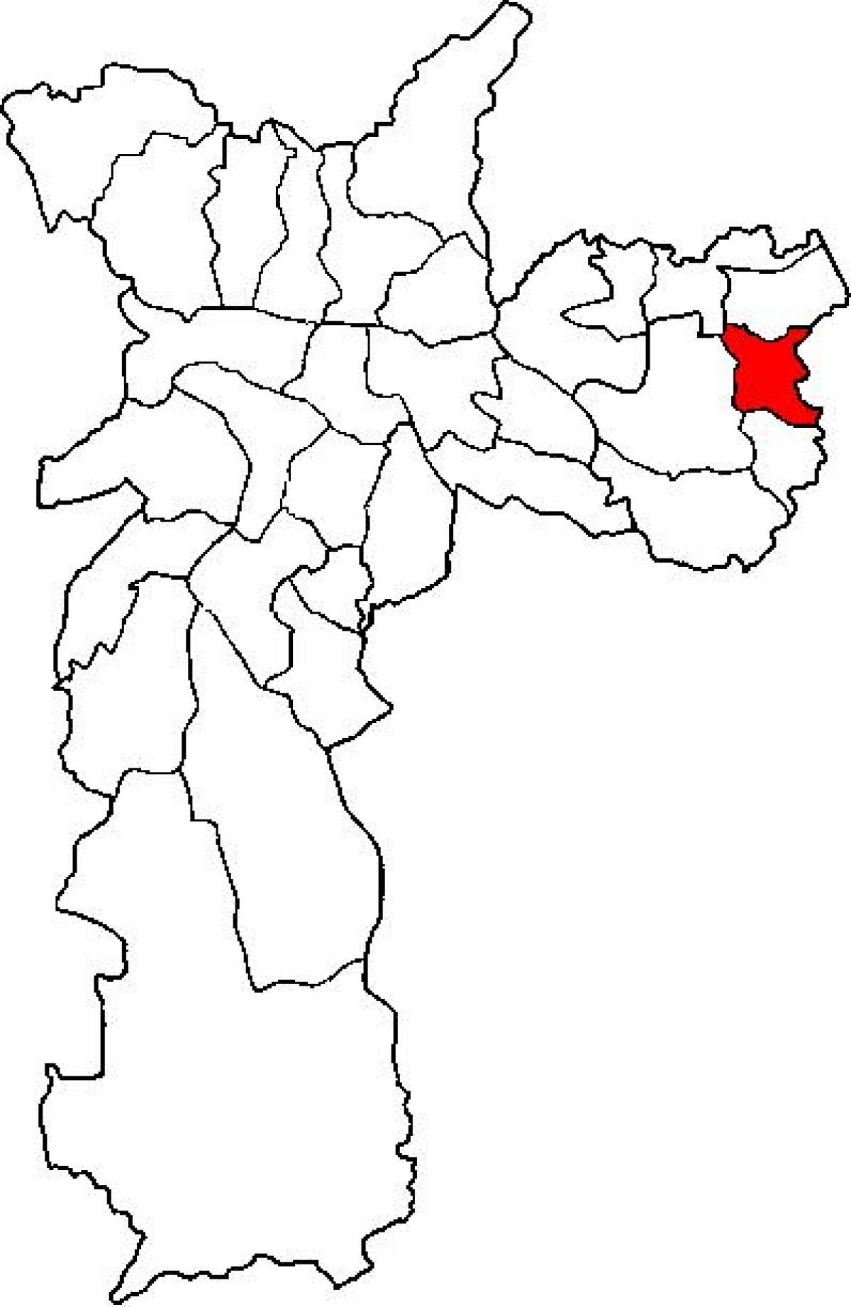 Zemljevid Guaianases sub-prefekturi São Paulo