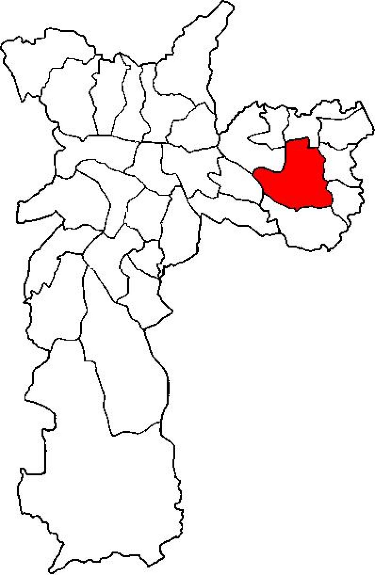 Zemljevid Itaquera sub-prefekturi São Paulo
