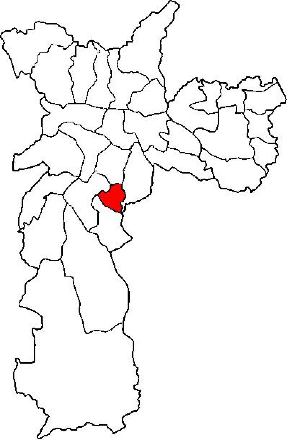 Zemljevid Jabaquara sub-prefekturi São Paulo