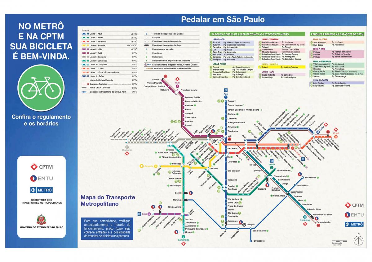 Zemljevid kolesarski vodnik São Paulo