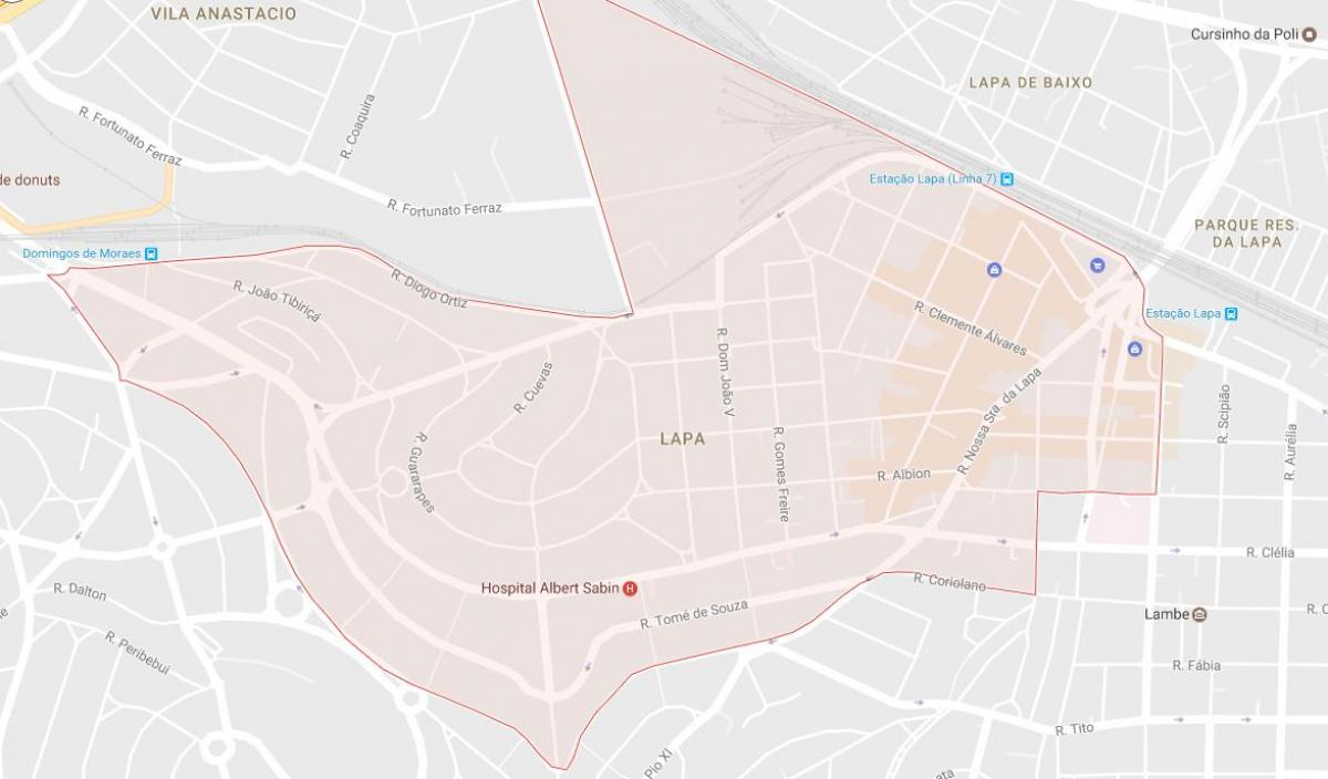 Zemljevid Lapa São Paulo