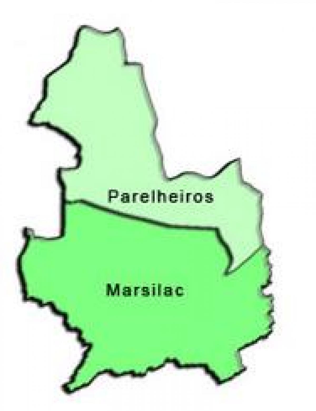 Zemljevid Parelheiros sub-prefekturi