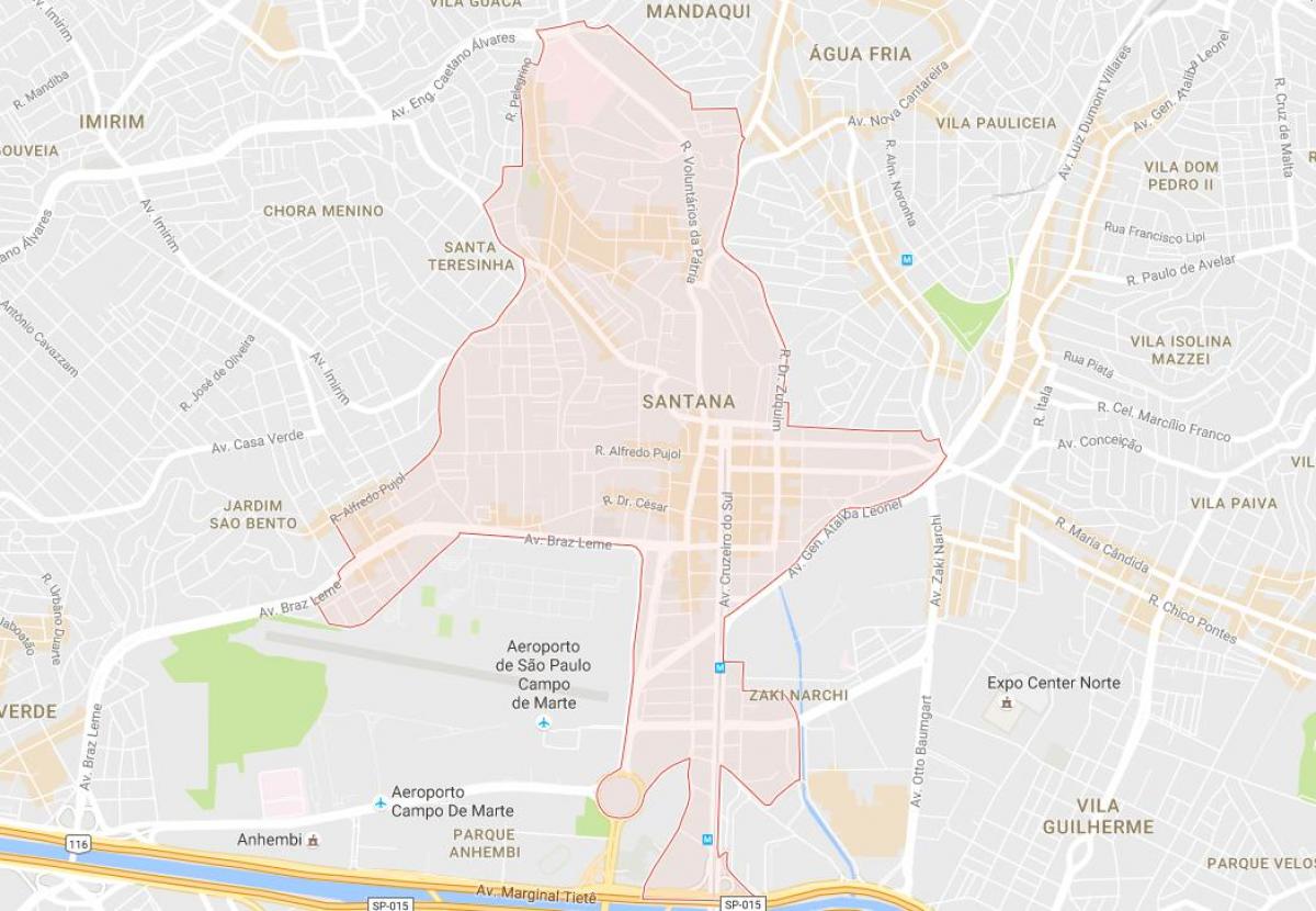 Zemljevid Santana São Paulo