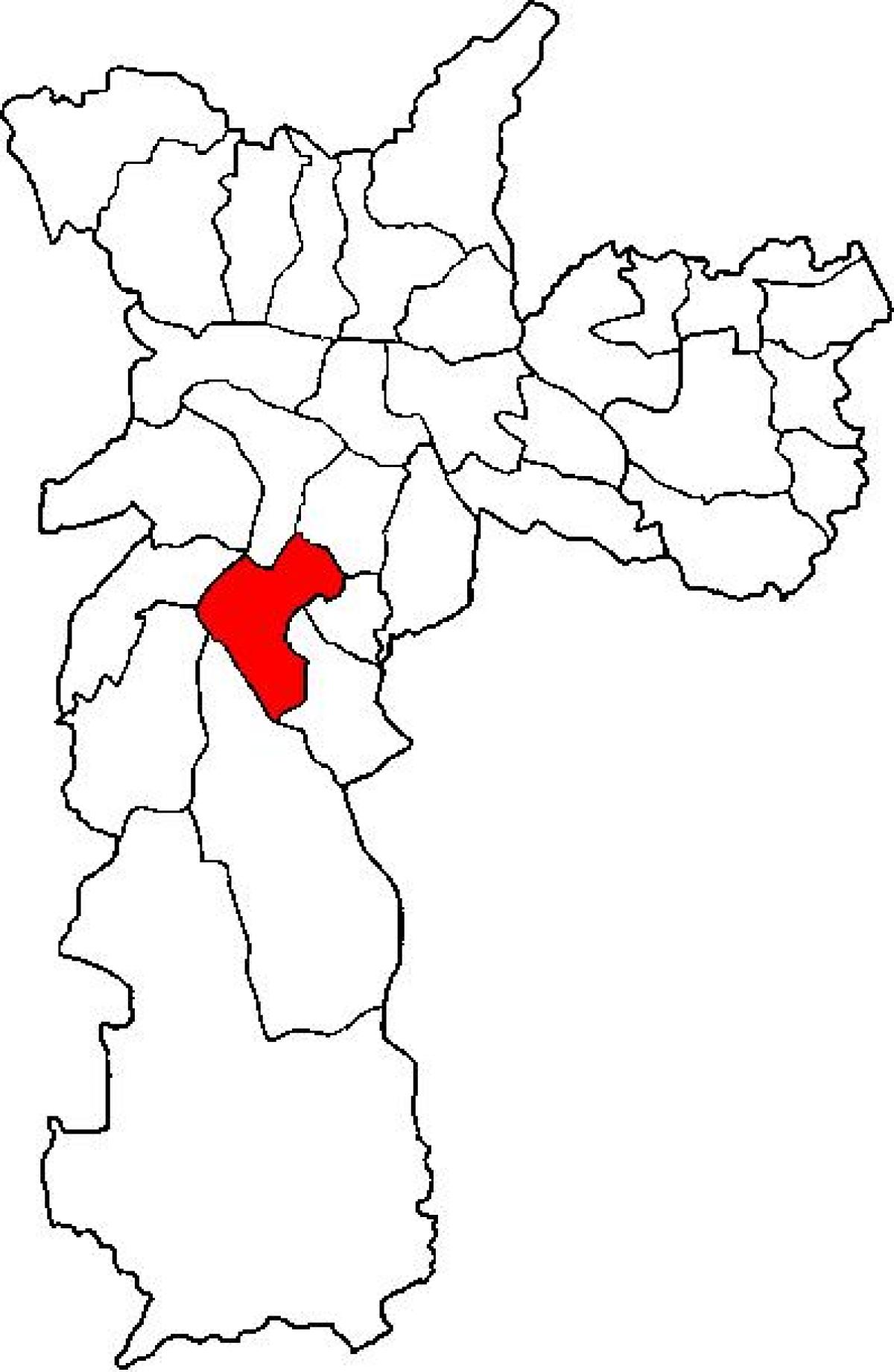 Zemljevid Santo Amaro sub-prefekturi São Paulo