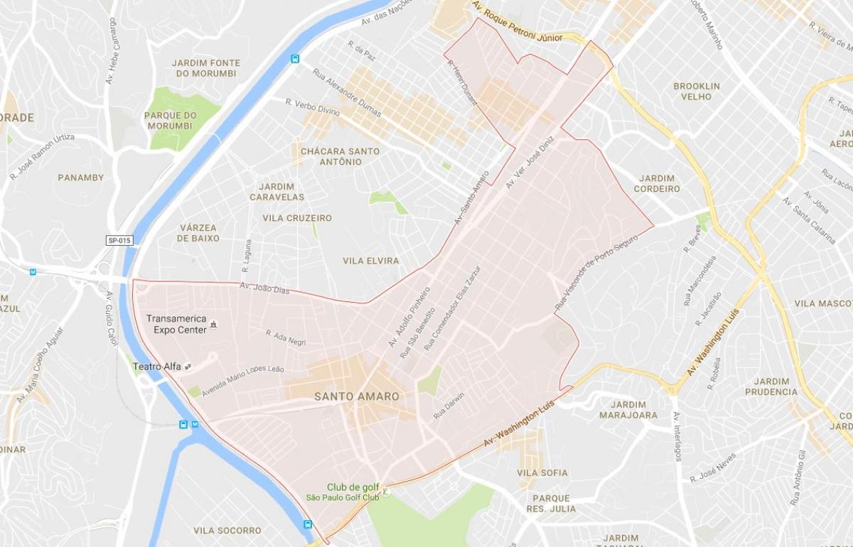 Zemljevid Santo Amaro São Paulo