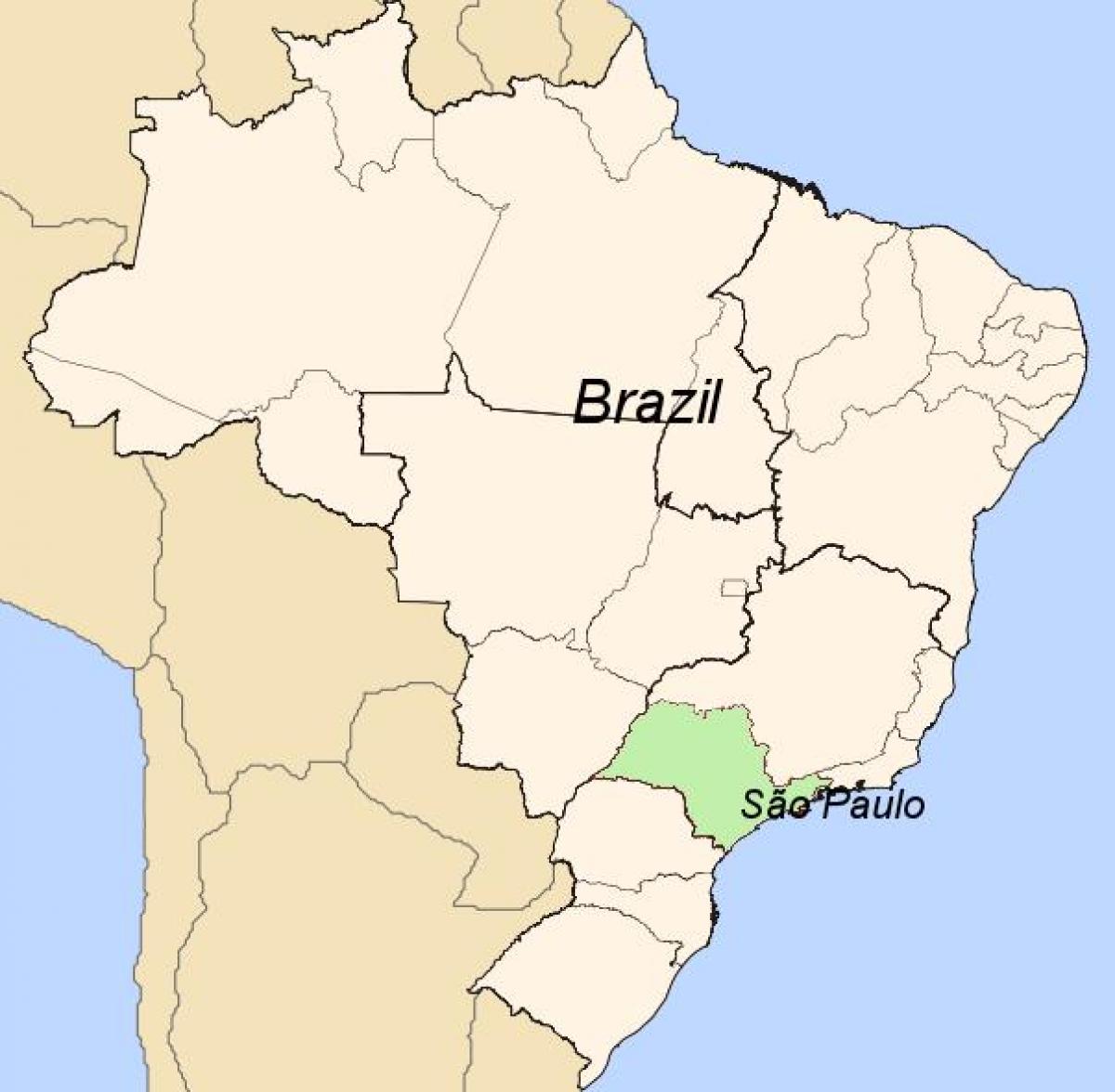 Zemljevid Sao Paulo v Braziliji