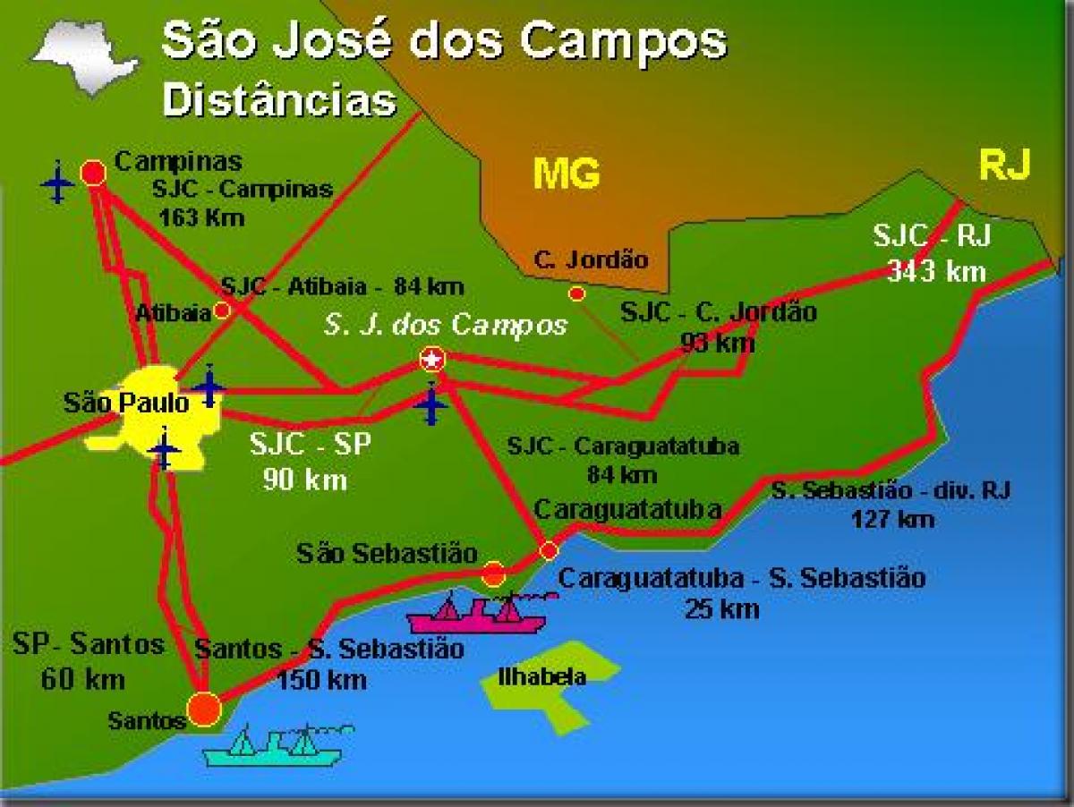 Zemljevid São José dos Campos letališče
