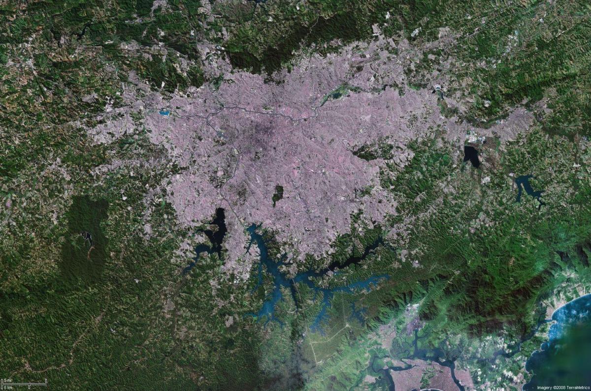 Zemljevid São Paulo, satelitska tv