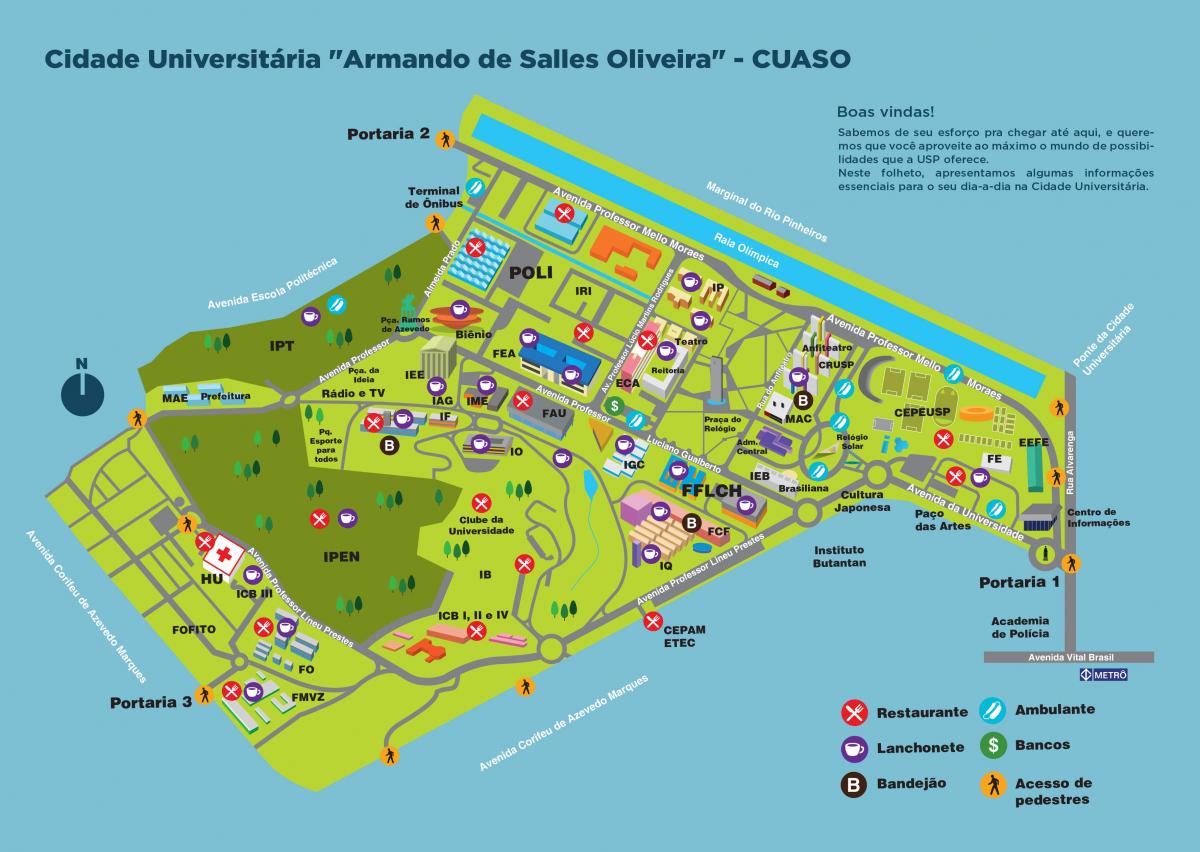 Zemljevid univerze Armando de Salles Oliveira - CUASO