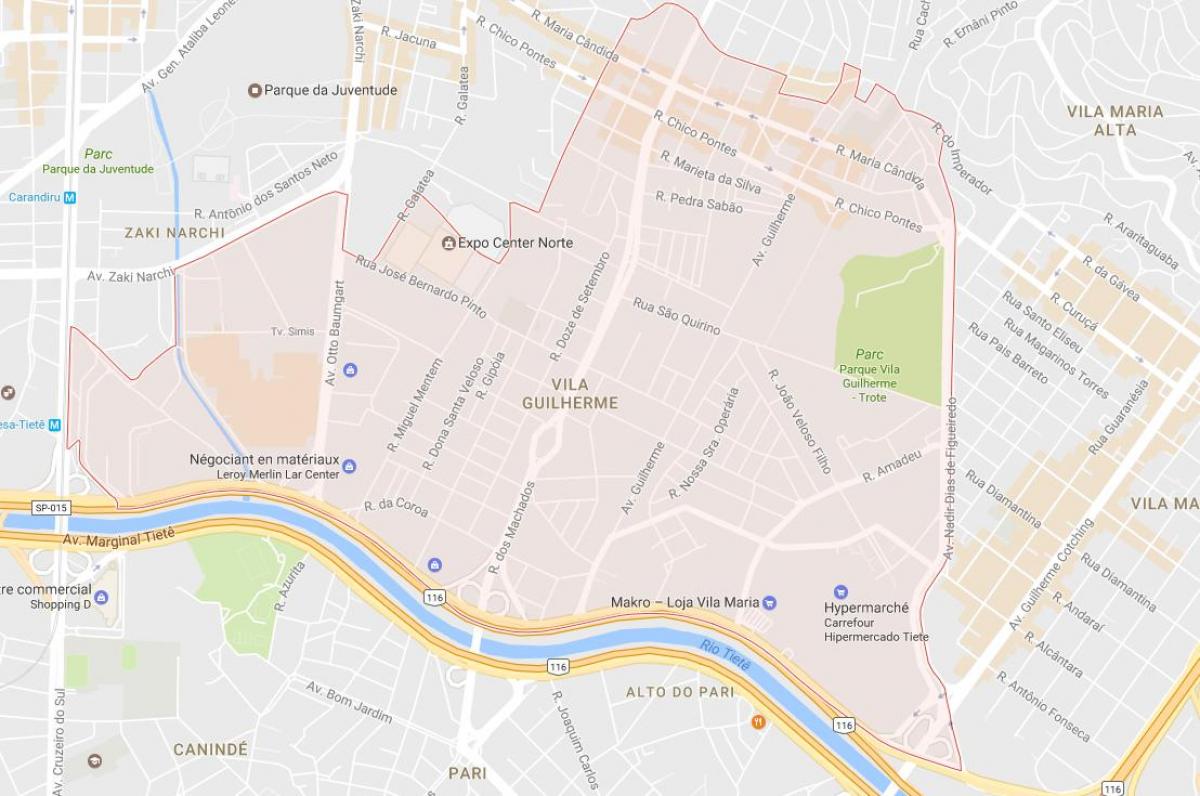 Zemljevid Vila Guilherme São Paulo