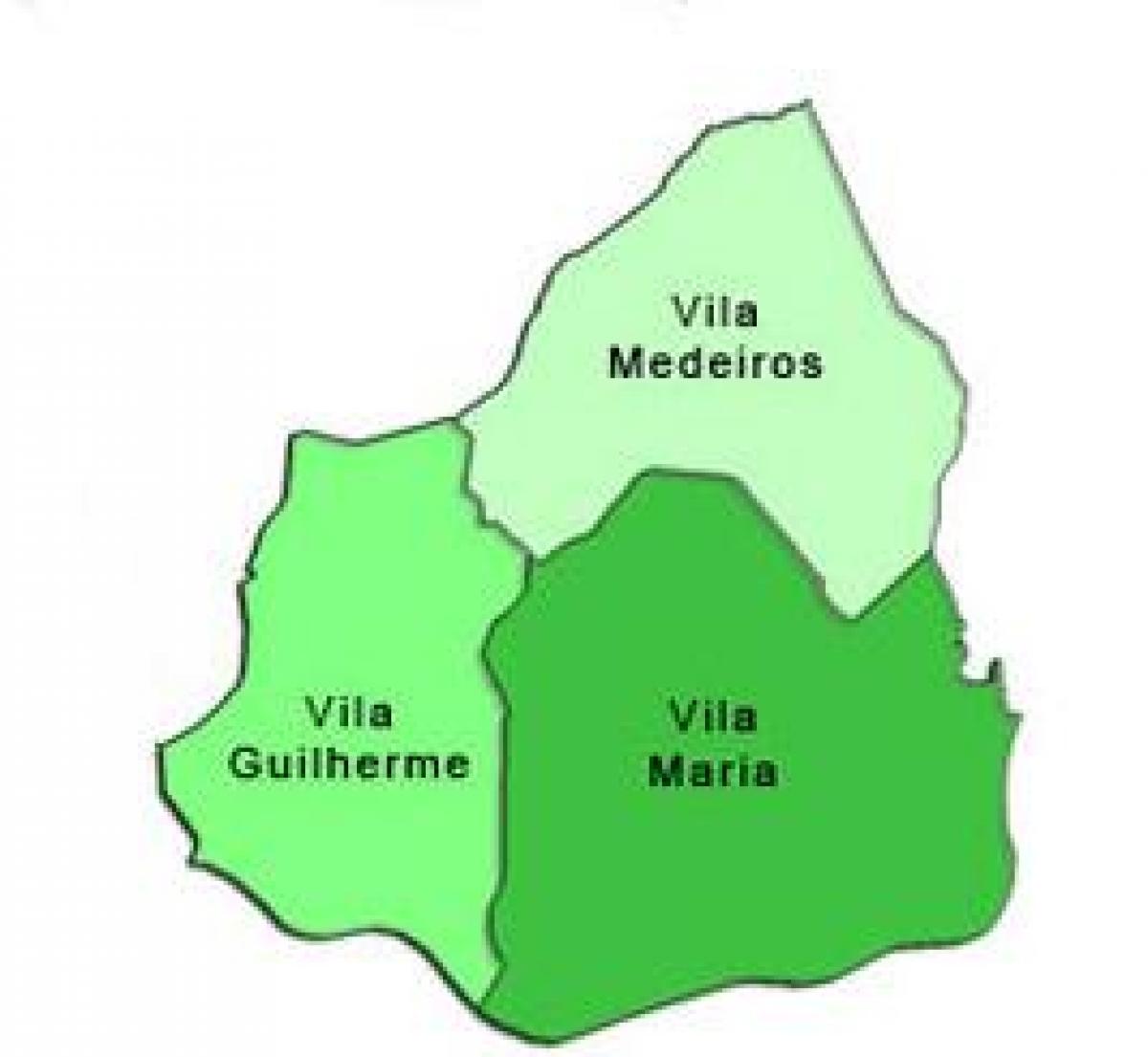 Zemljevid Vila Maria sub-prefekturi