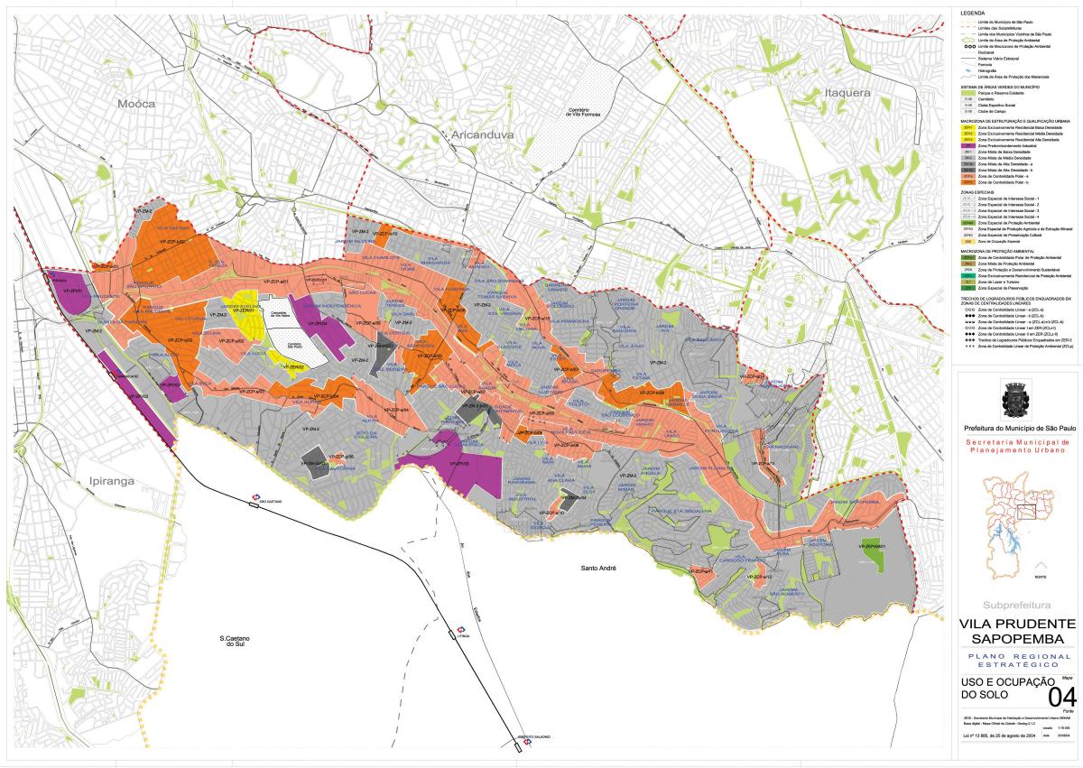 Zemljevid Vila Prudente Sao Paulo - Poklic tal