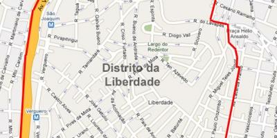 Zemljevid Liberdade São Paulo
