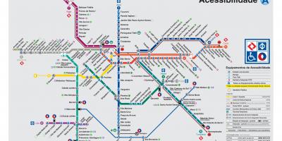 Zemljevid prevoz Sao Paulo - onemogočen Dostop do
