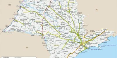 Zemljevid São Paulo Državnih avtocest