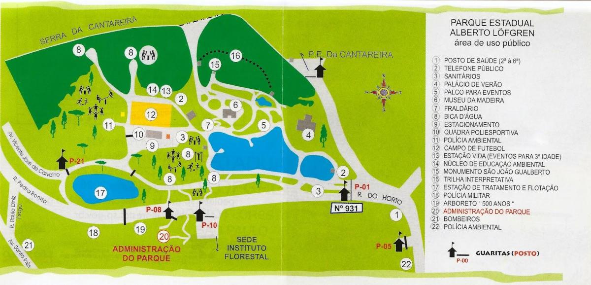 Zemljevid Alberto Löfgren park
