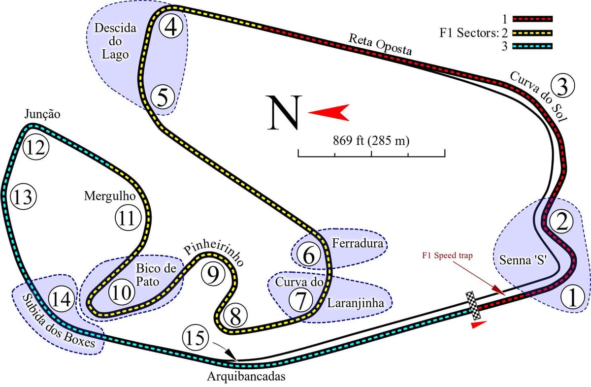 Zemljevid Autódromo José Carlos Pace São Paulo