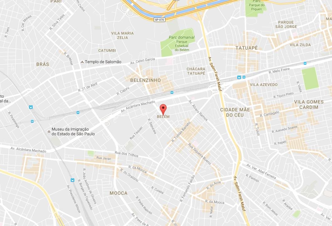 Zemljevid Belém São Paulo