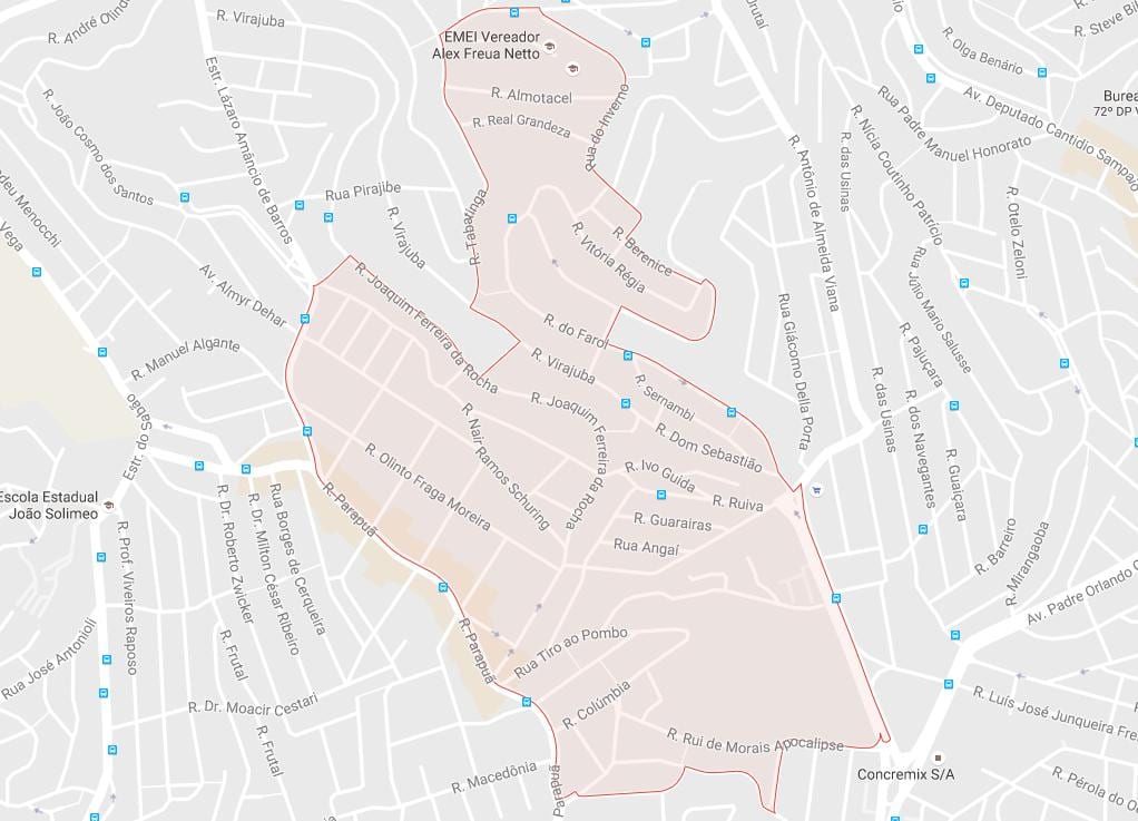 Zemljevid Brasilândia São Paulo