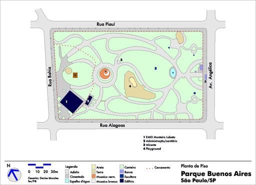 Zemljevid Buenos Airesu São Paulo park