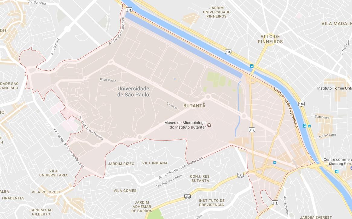 Zemljevid Butantã São Paulo