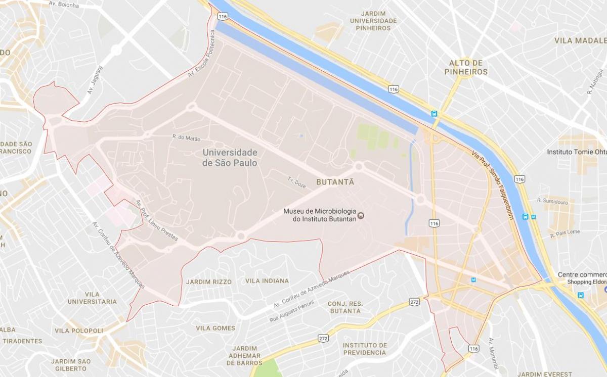 Zemljevid Butantã São Paulo
