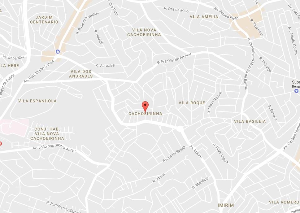 Zemljevid Cachoeirinha São Paulo