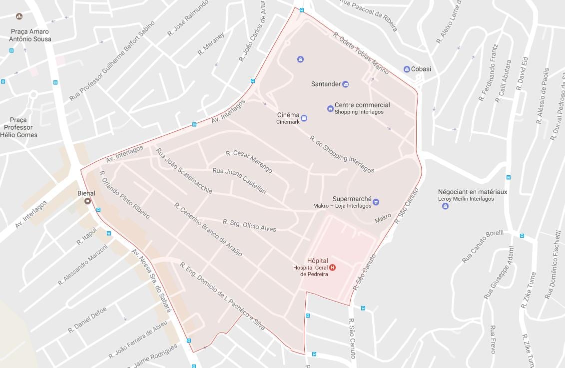 Zemljevid Campo Grande São Paulo