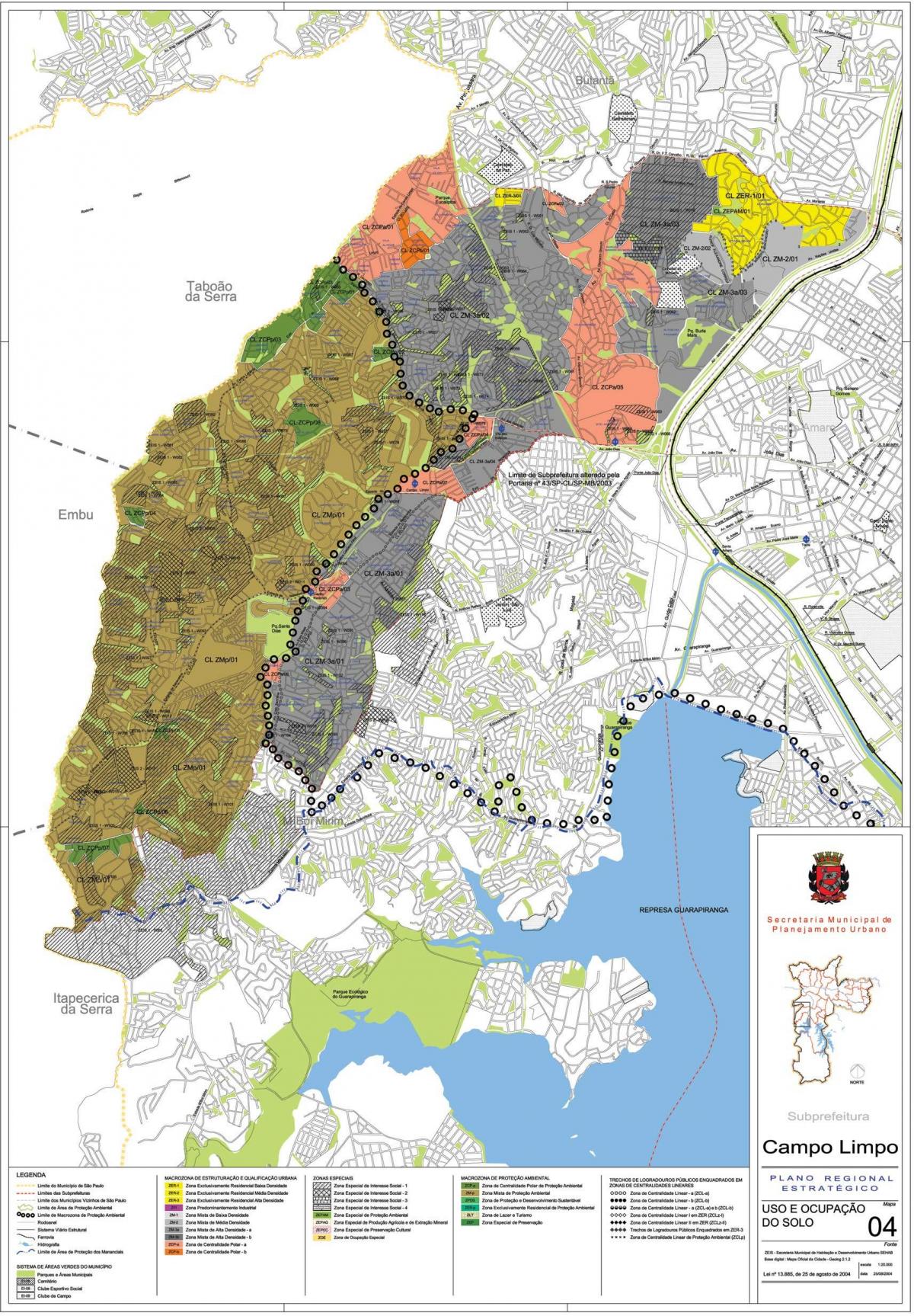 Zemljevid Campo Limpo Sao Paulo - Poklic tal