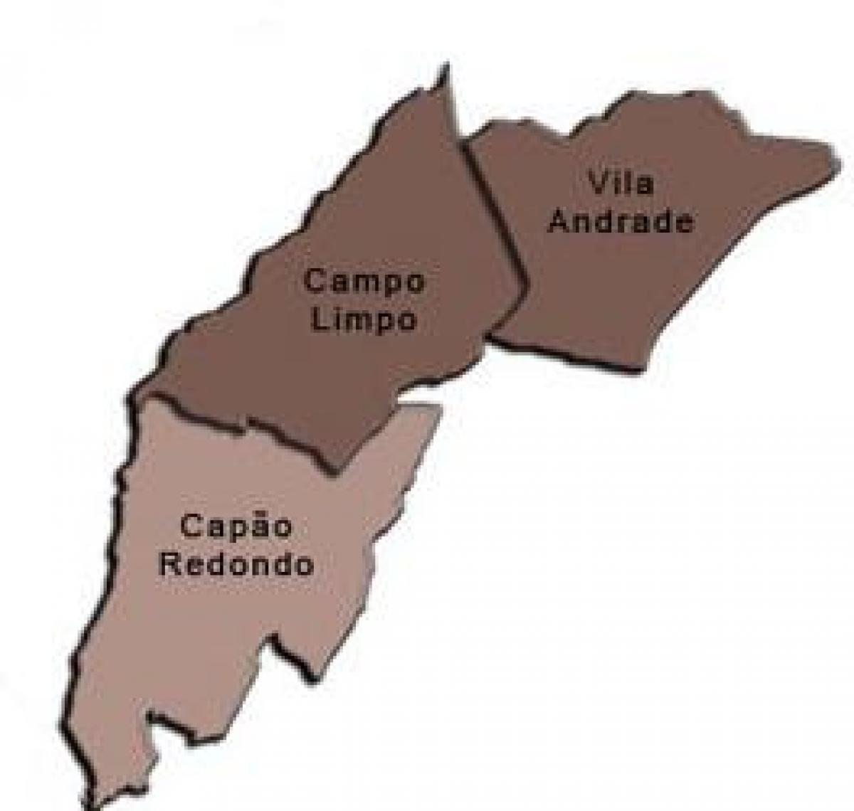Zemljevid Campo Limpo sub-prefekturi