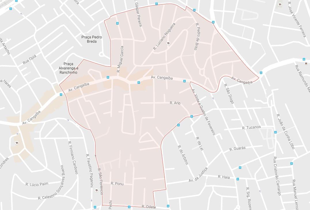 Zemljevid Cangaíba São Paulo