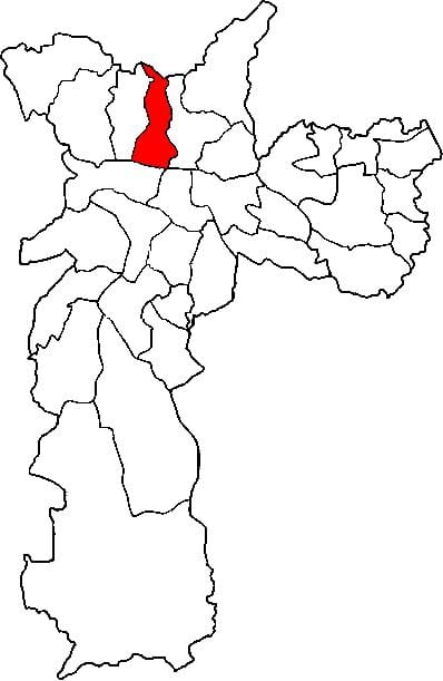 Zemljevid Casa Verde sub-prefekturi São Paulo