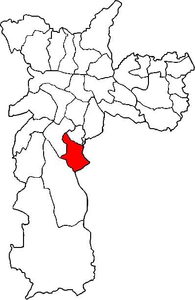 Zemljevid Cidade Ademar sub-prefekturi São Paulo