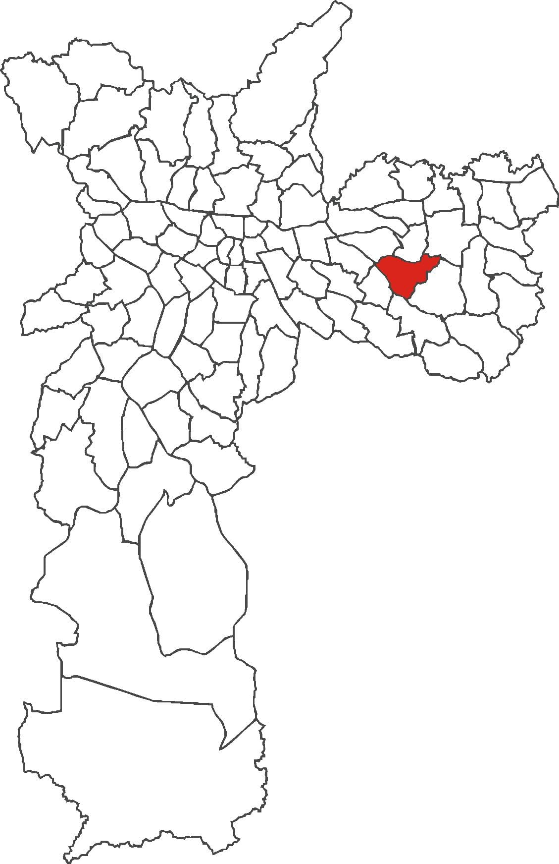 Zemljevid Cidade Líder okrožno