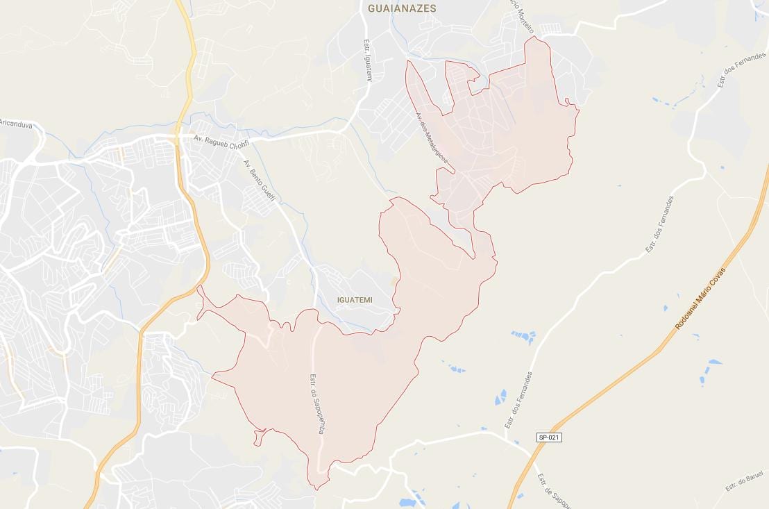 Zemljevid Cidade Tiradentes São Paulo
