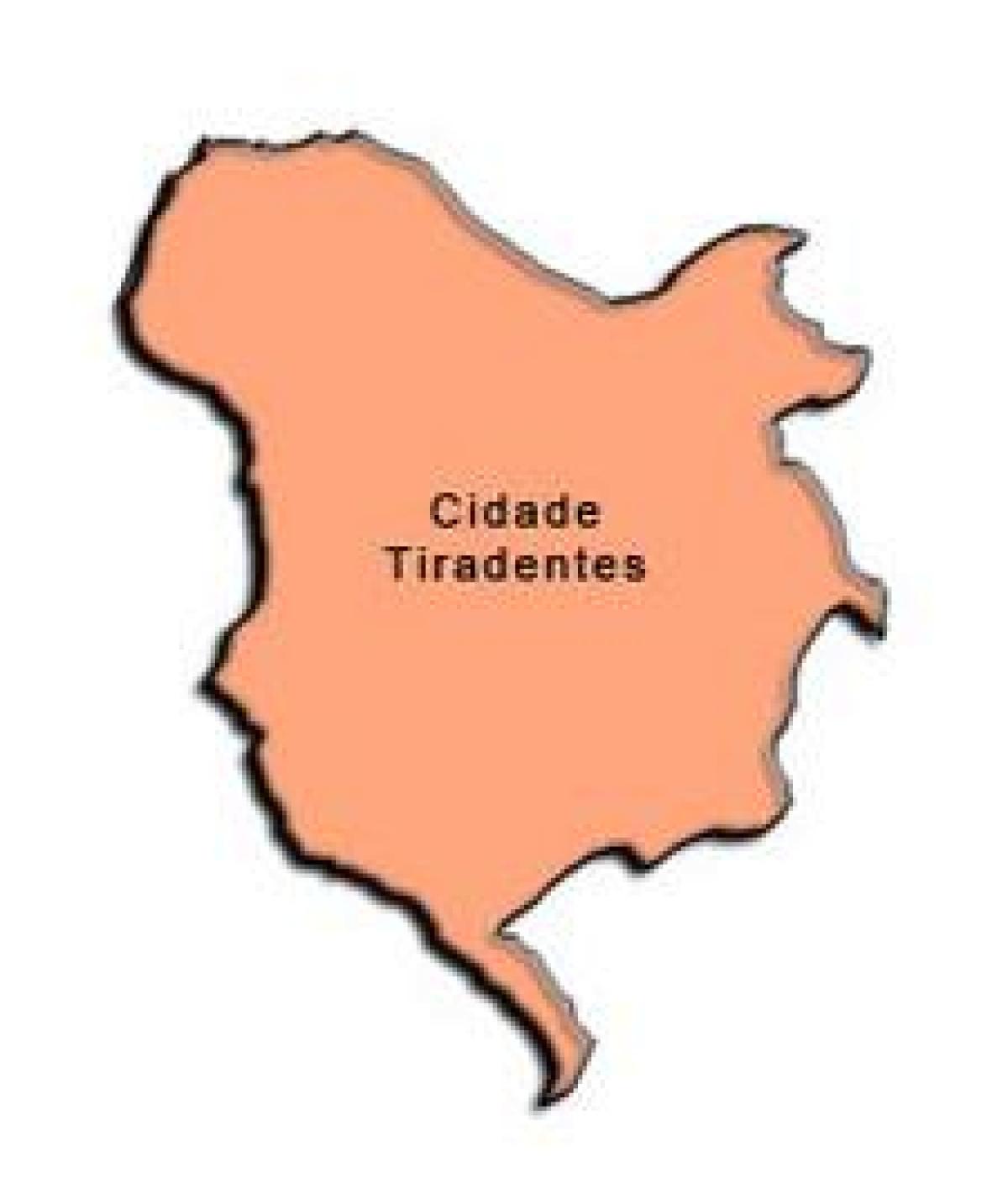 Zemljevid Cidade Tiradentes sub-prefekturi