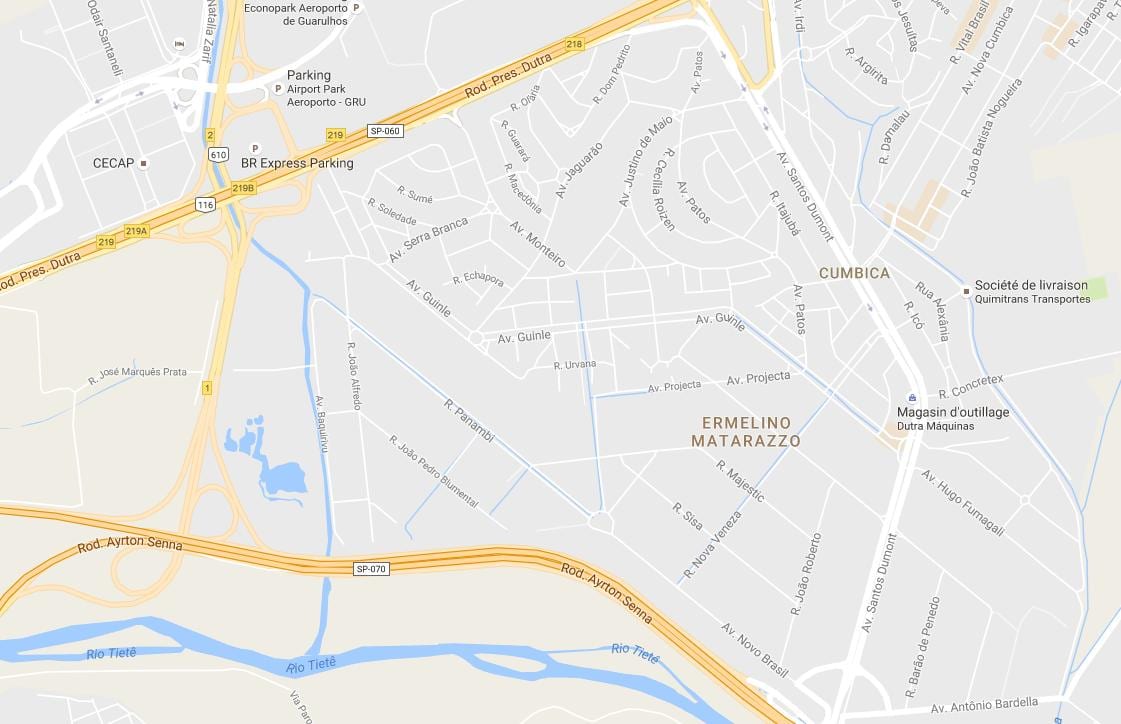 Zemljevid Ermelino Matarazzo São Paulo