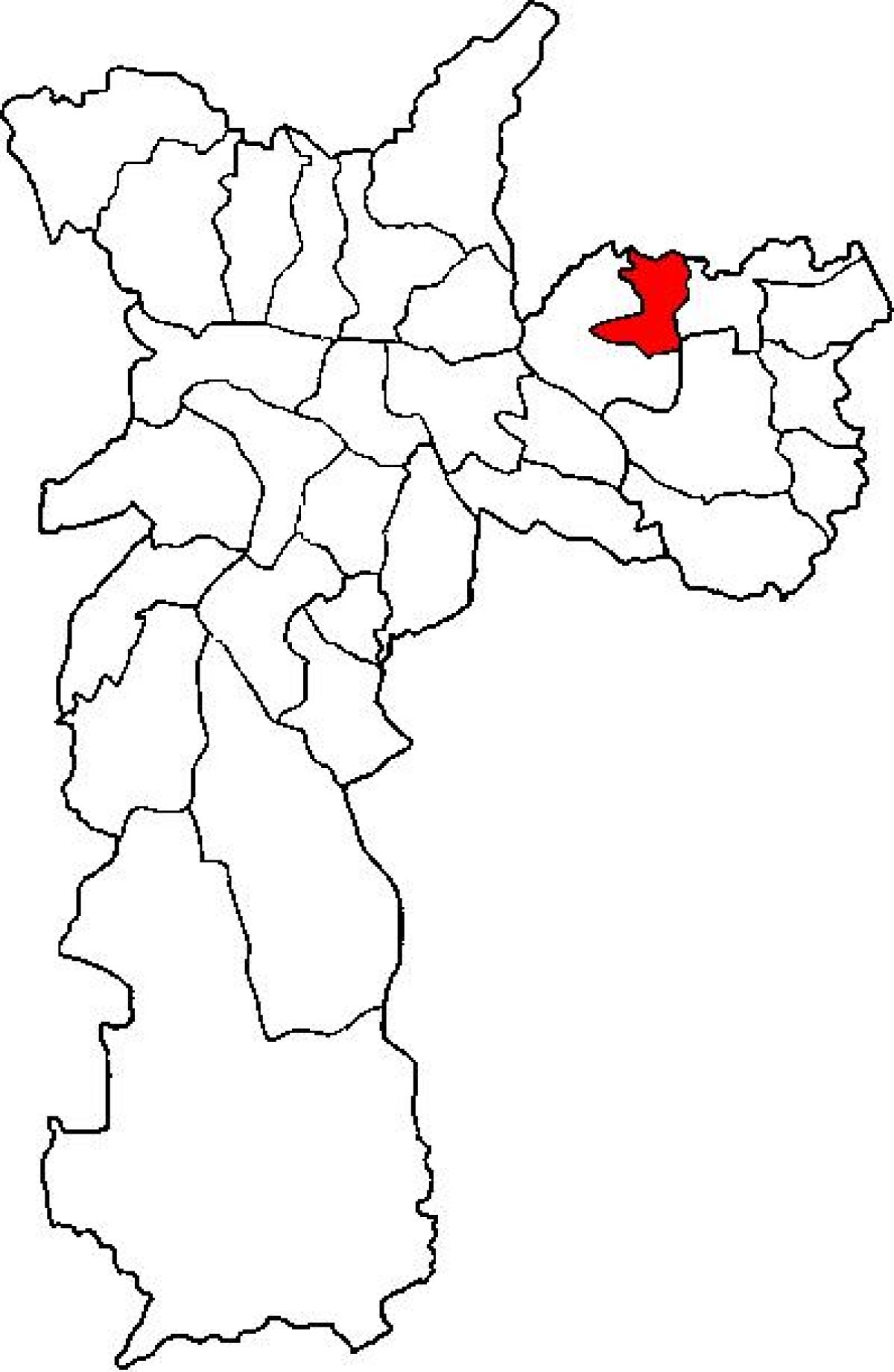 Zemljevid Ermelino Matarazzo sub-prefekturi São Paulo
