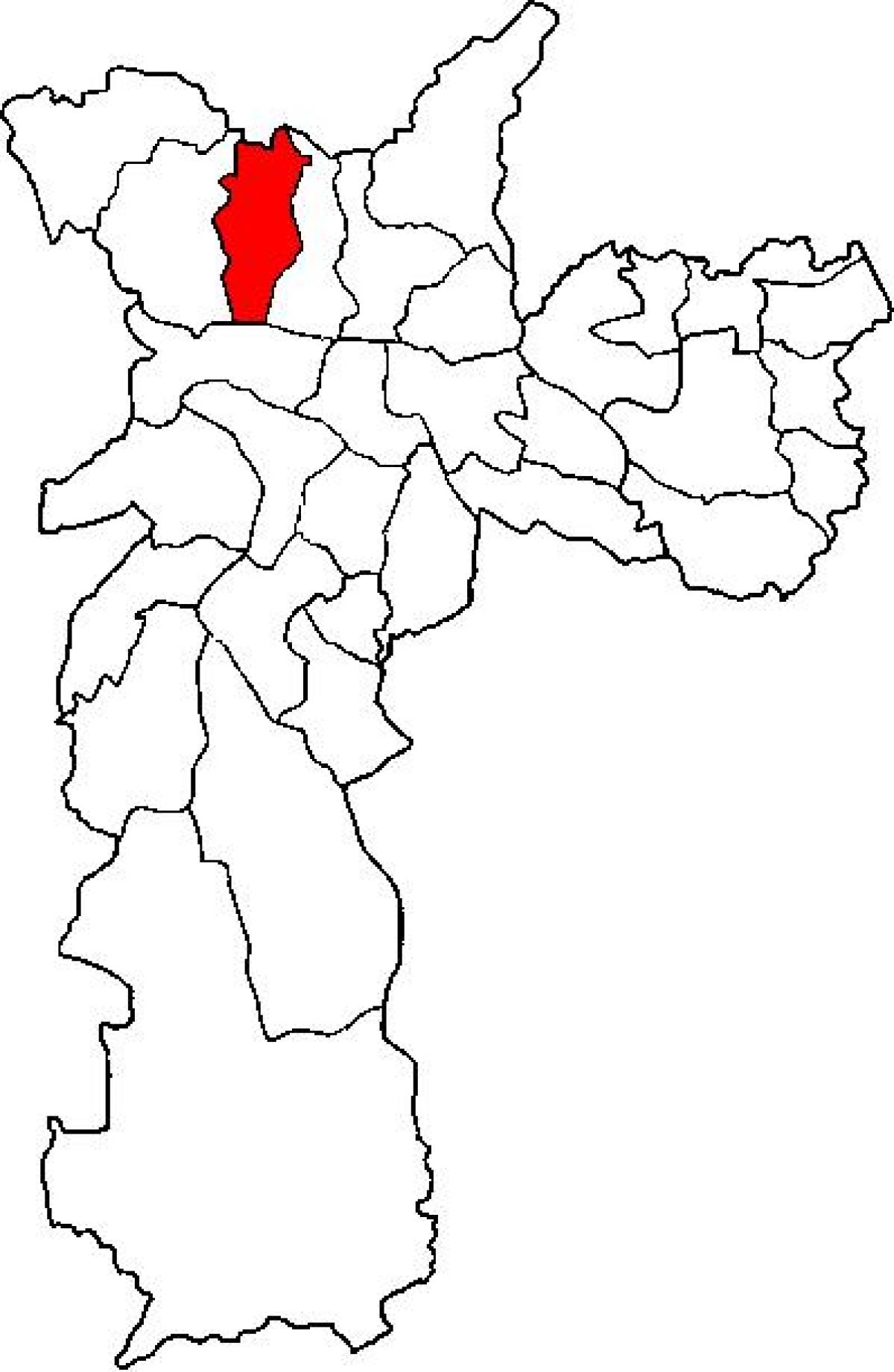 Zemljevid Freguesia ne Ó sub-prefekturi São Paulo