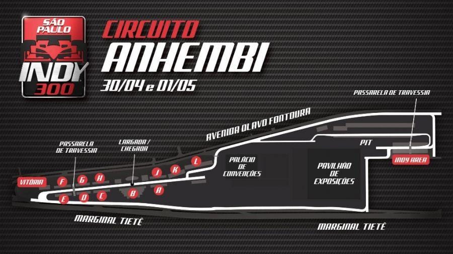 Zemljevid Indy 300 São Paulo