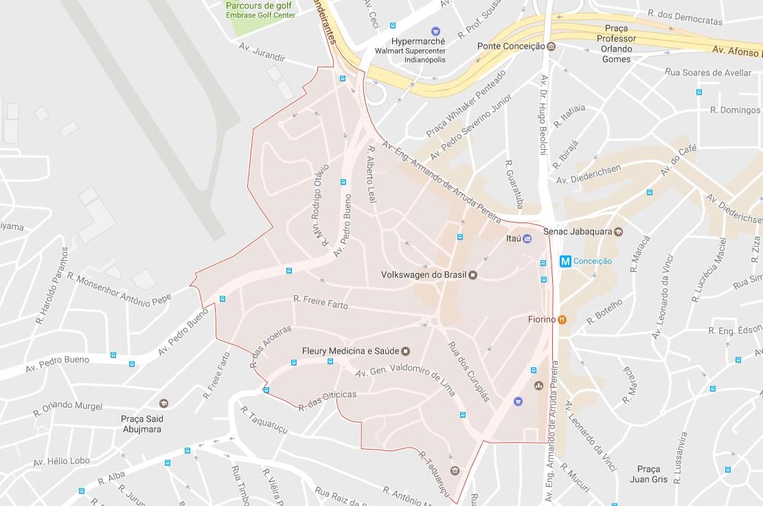 Zemljevid Jabaquara São Paulo
