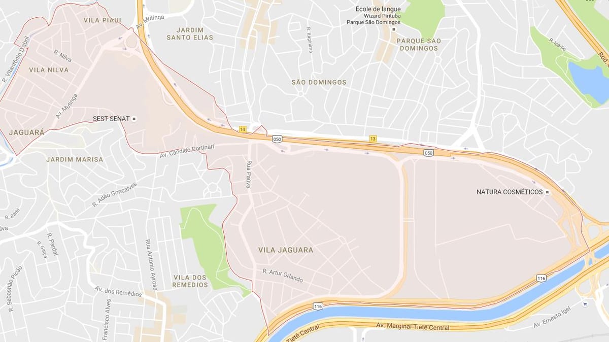 Zemljevid Jaguara São Paulo