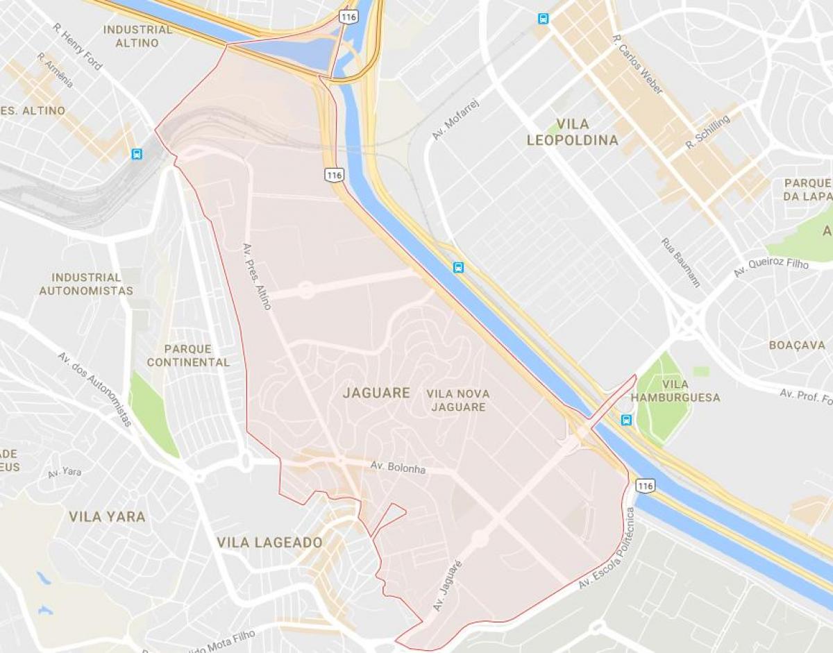 Zemljevid Jaguaré São Paulo