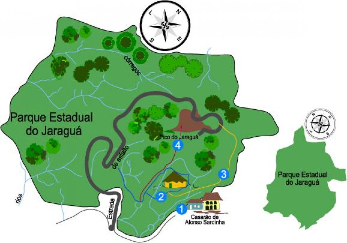 Zemljevid Jaraguá Park