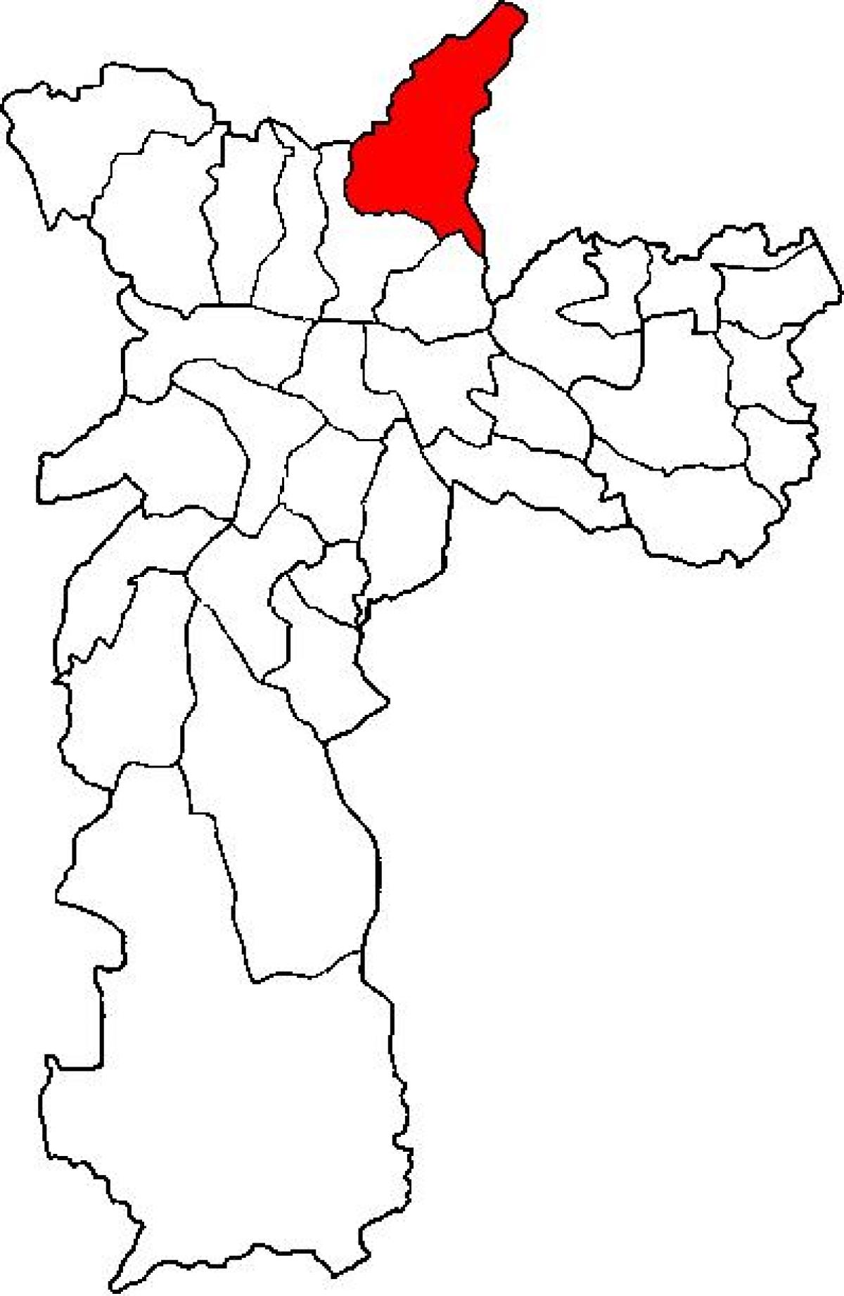 Zemljevid Jaçanã-Tremembé sub-prefekturi São Paulo