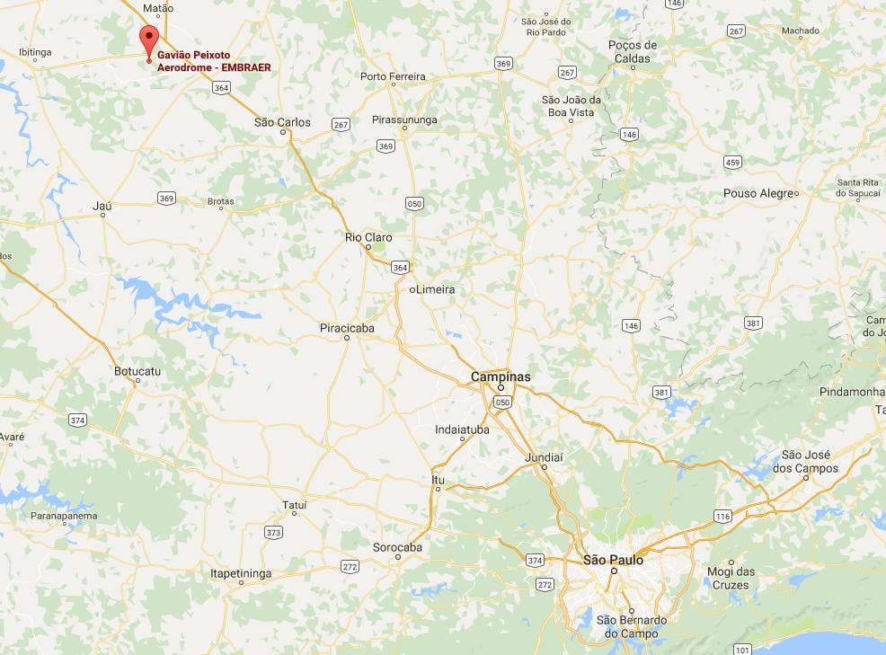 Zemljevid letališča Gavião Peixoto