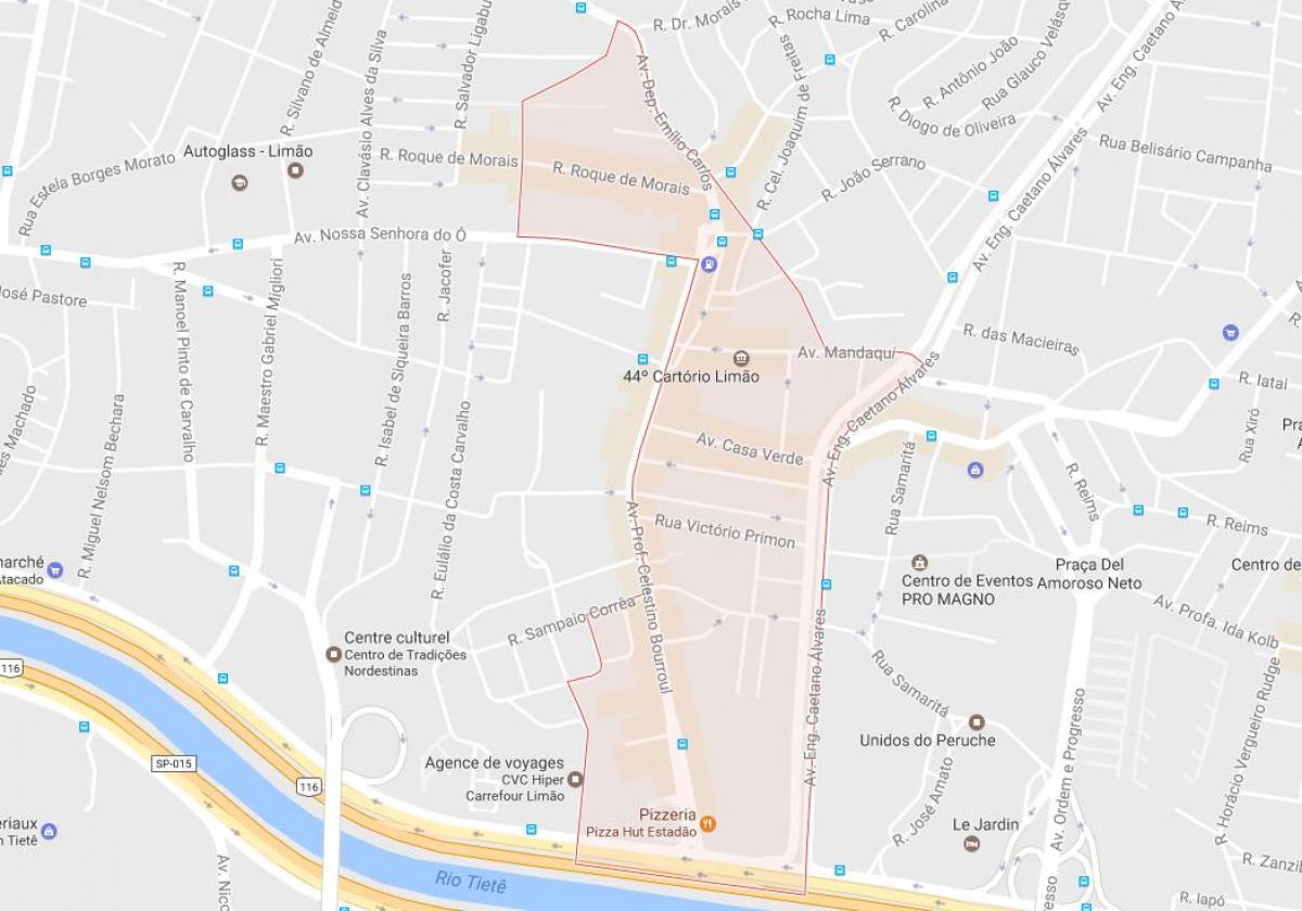 Zemljevid Limão São Paulo