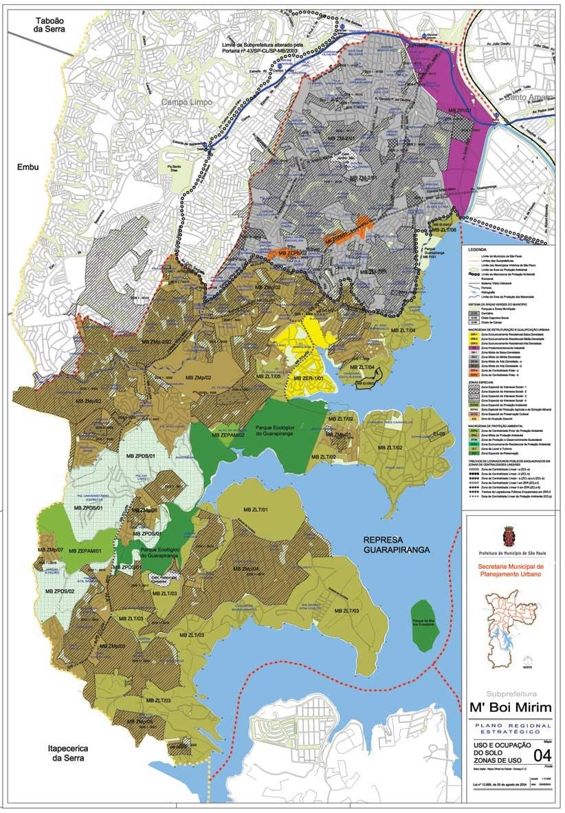 Zemljevid M'Boi Mirim Sao Paulo - Poklic tal
